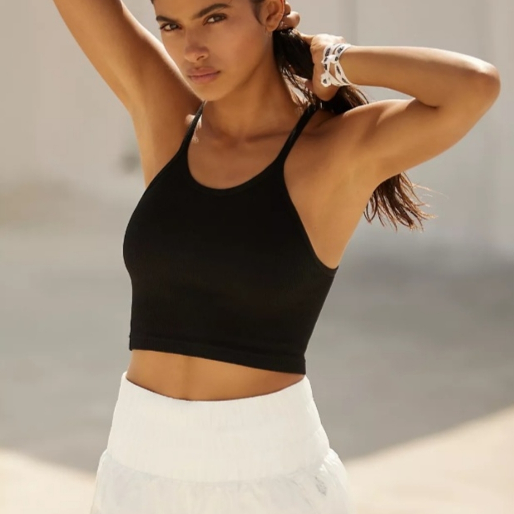 FP Movement Happines Runs Crop Tank XS/S Black NWOT *FP026